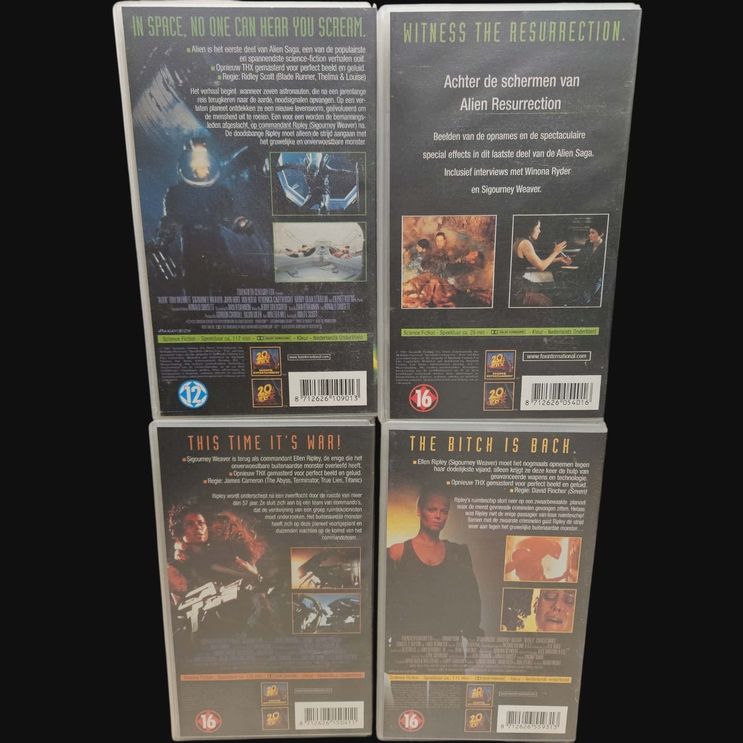 Coffret VHS de la quadrilogie Alien – Édition THX néerlandaise/belge 1997/1998