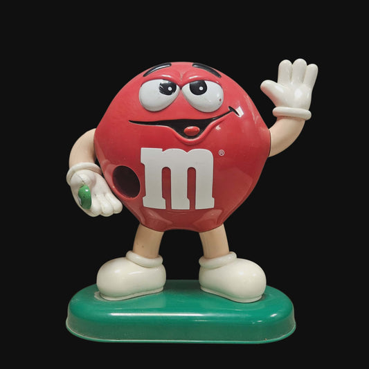 M&M’s Red Candy Dispenser – Originele jaren ’90 consumentenversie (±20 cm)