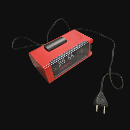 Junghans Chrono-Vox S – Horloge à affichage à bascule vintage – Rouge – Fonctionnelle (années 1970)