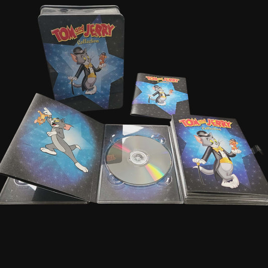 Coffret Tom &amp; Jerry – Édition collector en métal – 6 DVD + Livret (159 dessins animés classiques)